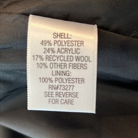 Apt. 9 Womens Grey Peplum Wool Blend Blazer Size 8 - Picture 8 of 9